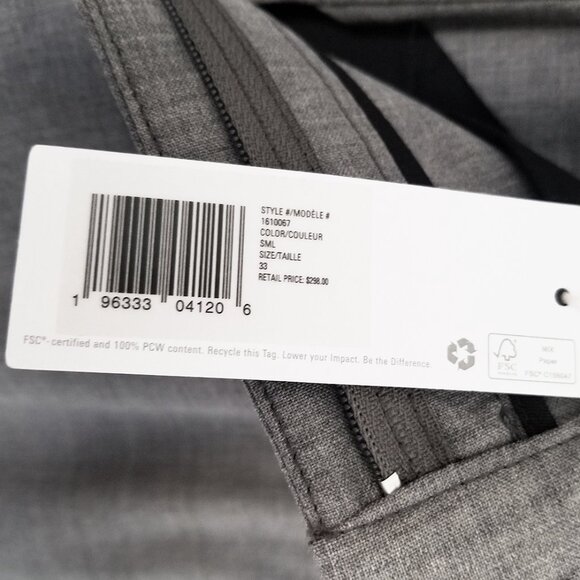 NEW Outerknown Men's 33 Stretch Wool Blend Trouser Pants Tapered Ankle $298 Gray - Picture 5 of 16